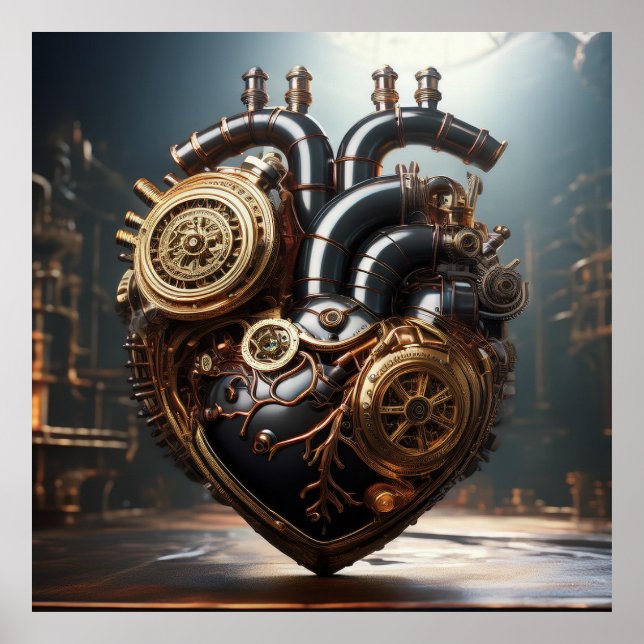 Steampunk Artificial Heart Poster (Framsidan)