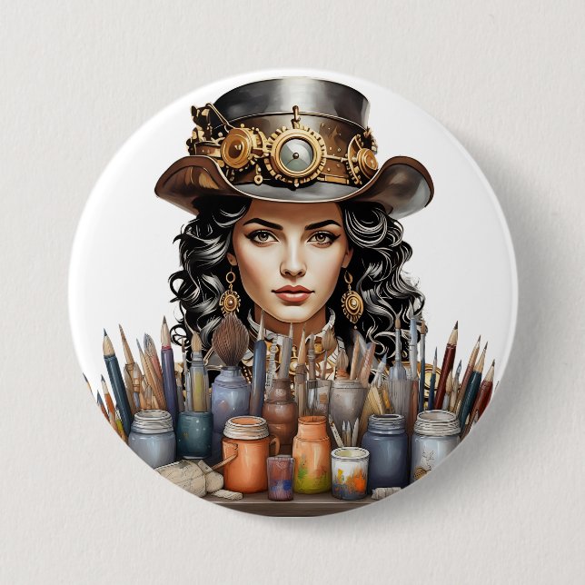 Steampunk Artist Knapp (Framsida)