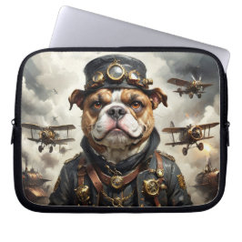 Steampunk aviator English Bulldog Laptop Fodral