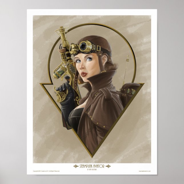 Steampunk Aviator Poster (Framsidan)