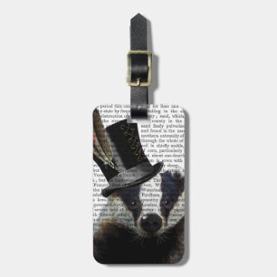 Steampunk Badger i Top hat Bagagebricka
