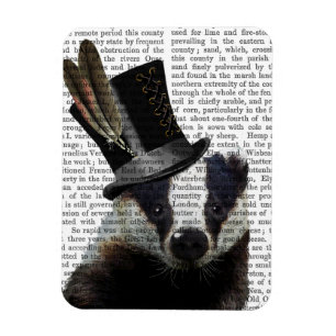Steampunk Badger i Top hat Magnet