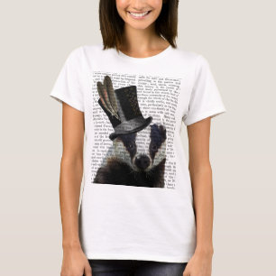 Steampunk Badger i Top hat Tee Shirt