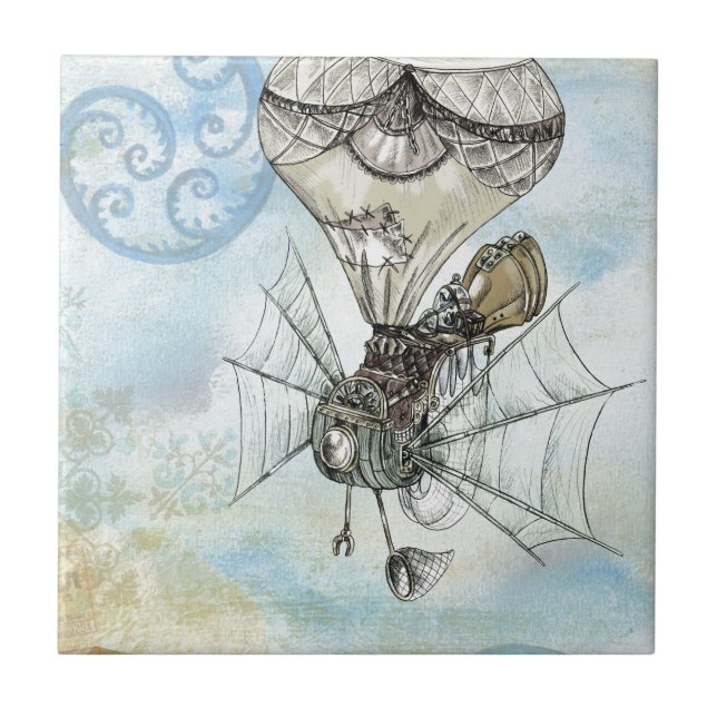 steampunk ballong kakelplatta (Framsidan)