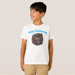 Steampunk-barn Glad Thanksgiving-dubbel grafisk t- T Shirt