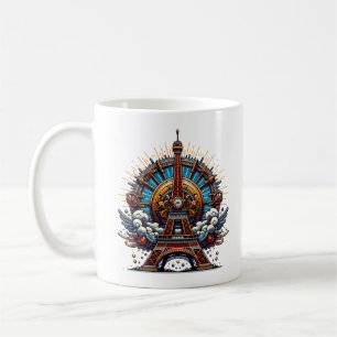 Steampunk Bastille-dagen Eiffel Torn Kaffemugg