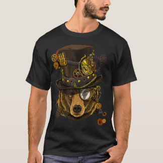 Steampunk Bear Steampunk Älskare för kvinnor och M T Shirt