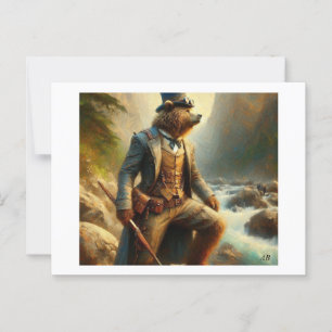 Steampunk Bear Vykort