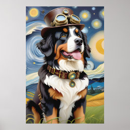 Steampunk Bernese Mountain Hund Poster