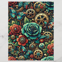 Steampunk Beställd Dubbla-sidig skrapbok