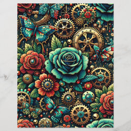 Steampunk Beställd Dubbla-sidig skrapbok