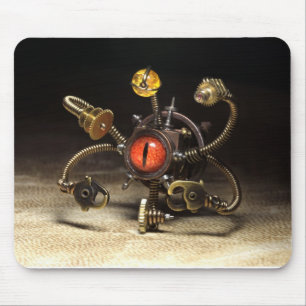 Steampunk betraktarerobot av konstnären Daniel Musmatta