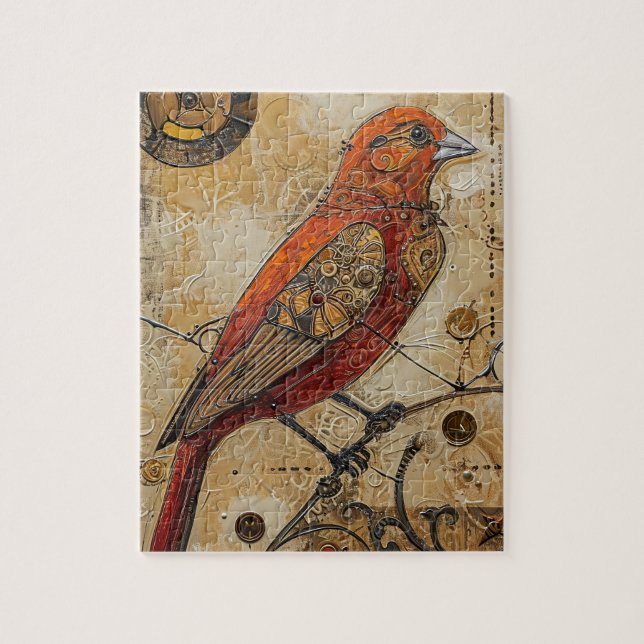 Steampunk Bird Art Small Pussel (Vertikal)