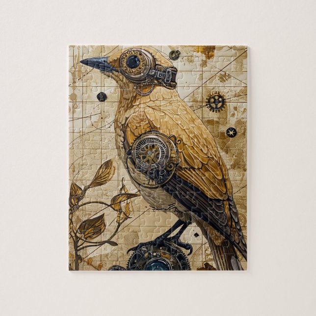 Steampunk Bird Art Small Pussel (Vertikal)