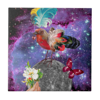 Steampunk Bird Kakelplatta