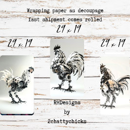 Steampunk Black White Tuppar Decoupage