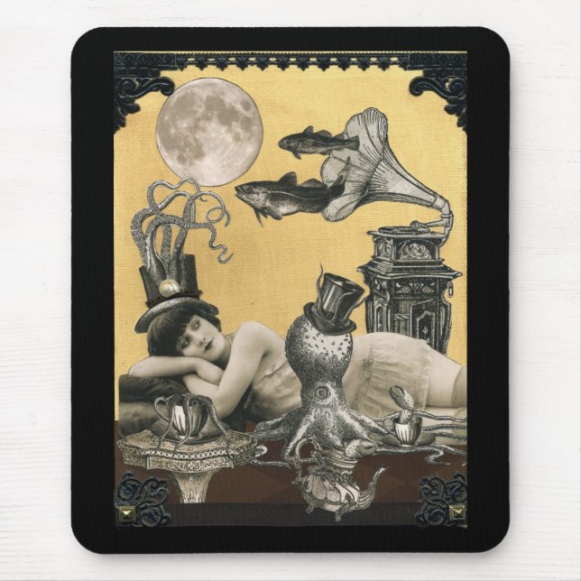 Steampunk bläckfisk Mousepad Musmatta (Framsidan)
