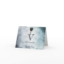 Steampunk Blått Hjärta Bröllop Tack