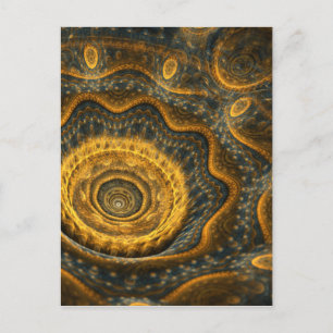 Steampunk-blomma Vykort