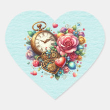 Steampunk Blommigt Bouquet Heart