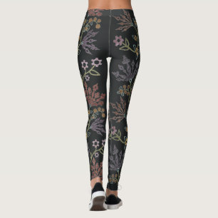 Steampunk Blommigt Snöre Leggings
