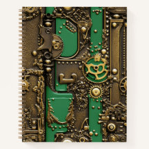 Steampunk Bok Industrial Grönt