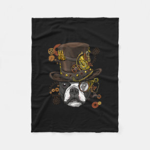 Steampunk Boston Terrier Hund tröja Steampunk Älsk Fleecefilt