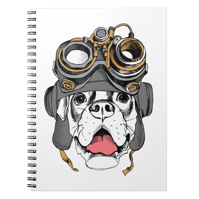 Steampunk Boxer Anteckningsbok (Framsidan)