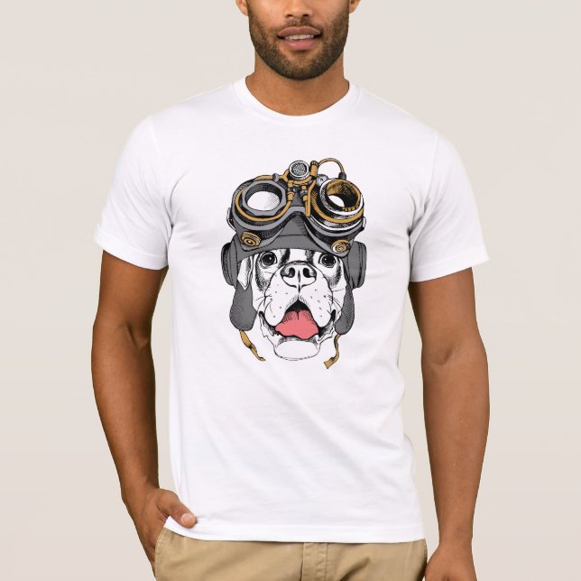 Steampunk Boxer T Shirt (Framsida)