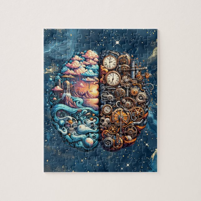 Steampunk Brainstorming Puzzle Pussel (Vertikal)