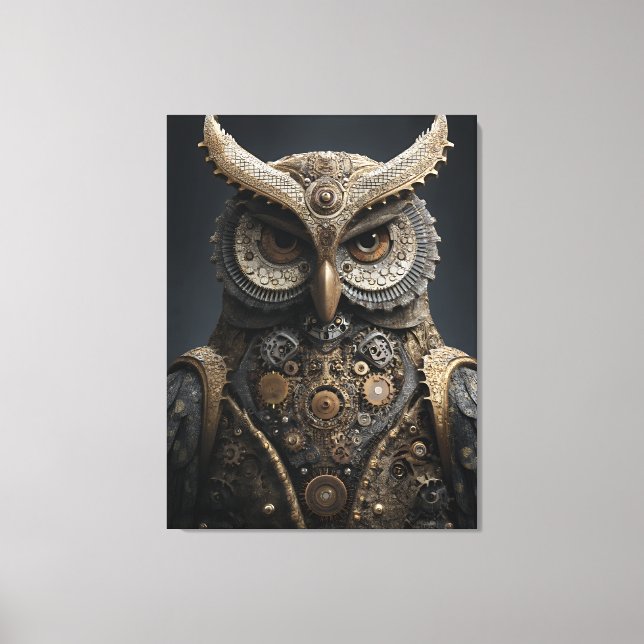 Steampunk Brass Sentinel Canvastryck (Framsida)