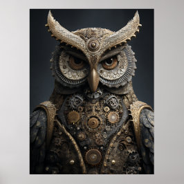 Steampunk Brass Sentinel Poster