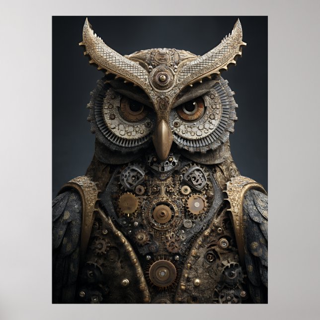 Steampunk Brass Sentinel Poster (Framsidan)