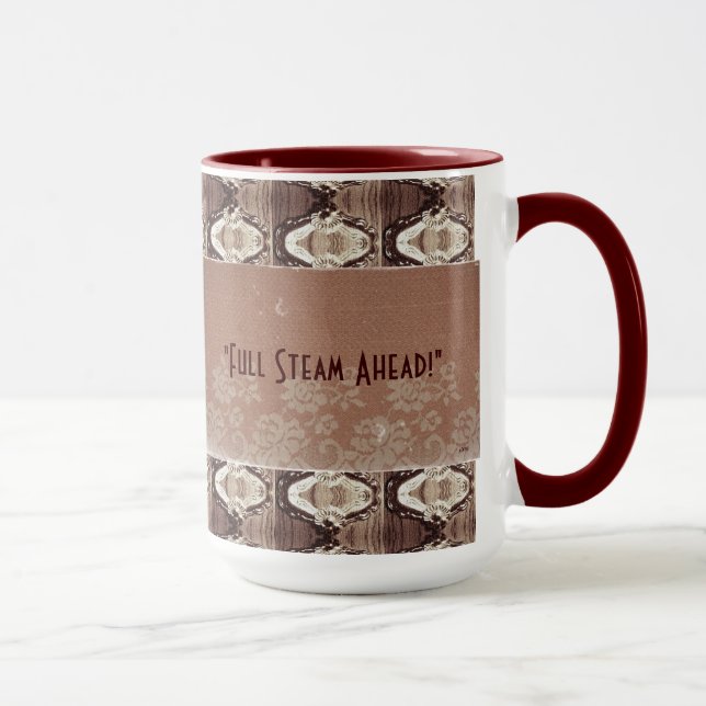 Steampunk Brass & Snöre Photo Commemorative Mugg (Höger)