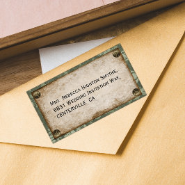 Steampunk Bröllop Adressetikett