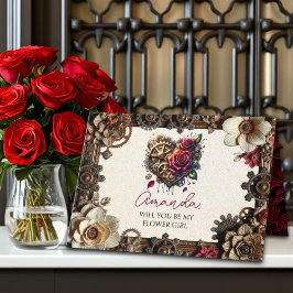 Steampunk Bröllop | Kommer du att bli min ungflick Kort