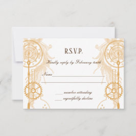 Steampunk-bröllop RSVP Inbjudningar