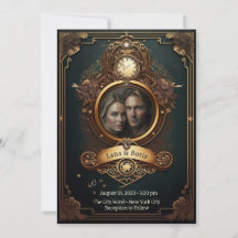Steampunk Bröllopsinbjudan