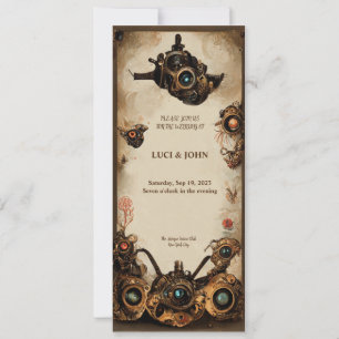 Steampunk Bröllopsinbjudan Inbjudningar