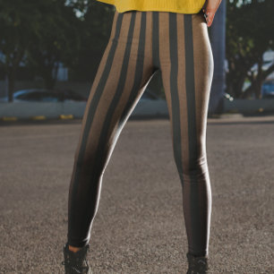 Steampunk Brown Black Rand Leggings