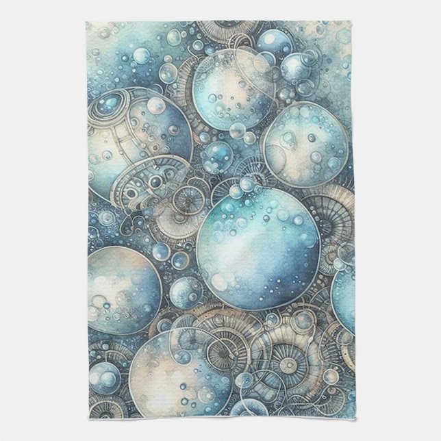 Steampunk Bubbles Kitchen Towel Kökshandduk (Vertikal)
