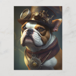 Steampunk Bulldog Vykort