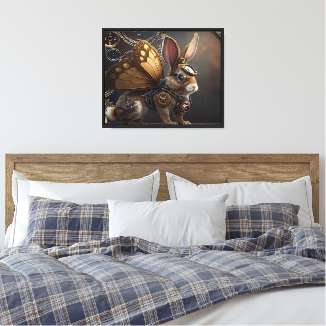 Steampunk Bunny Canvastryck (Insitu (sovrum))