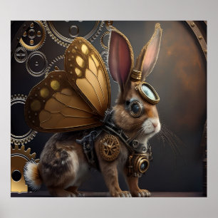 Steampunk Bunny Poster