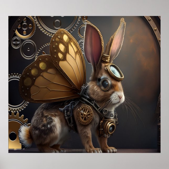 Steampunk Bunny Poster (Framsidan)