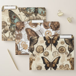 Steampunk Butterflies Fält Folders Anna #1
