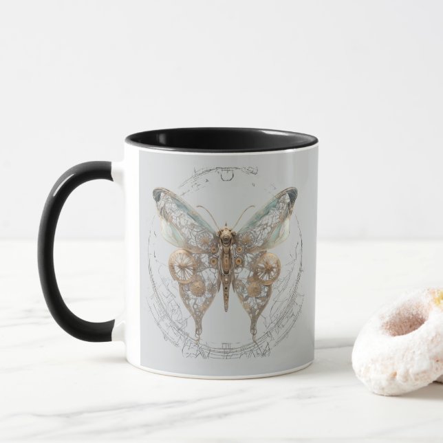 Steampunk Butterfly Shirt  Mugg (Med munk)