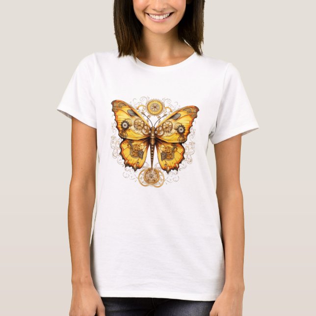 Steampunk butterfly t shirt (Framsida)