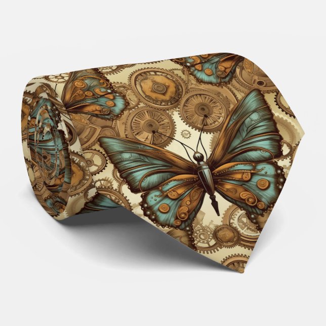 Steampunk Butterfly Tie - Manar's Neck Tie Slips (Rullad)