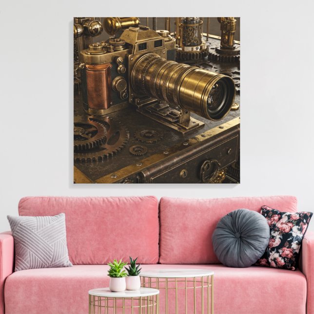 Steampunk Camera Canvas Art (Insitu (Vardagsrum))
